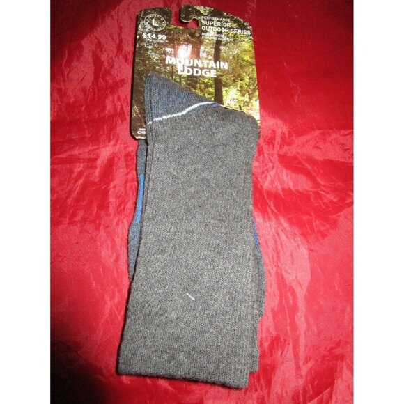 Mountain Lodge Merino Wool Performance Crew Socks Mens 9-12.5 Womens 10-13 - Picture 1 of 5
